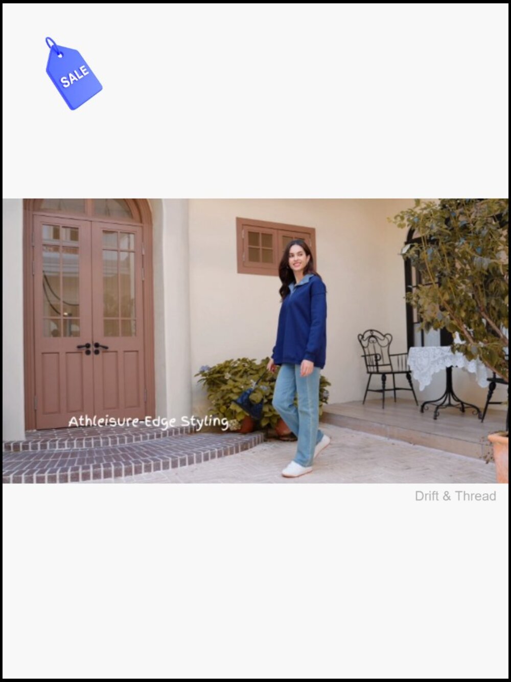 Oversized Mock Neck Pullover Sweatshirt Long Sleeve Quarter Button Casual Top - Picture 6 of 7